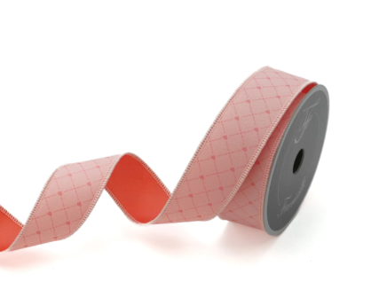 1.5” x 10yd Farrisilk Pink Lattice Wired Ribbon – Valentine’s Day Craft & Gift Bow Ribbon