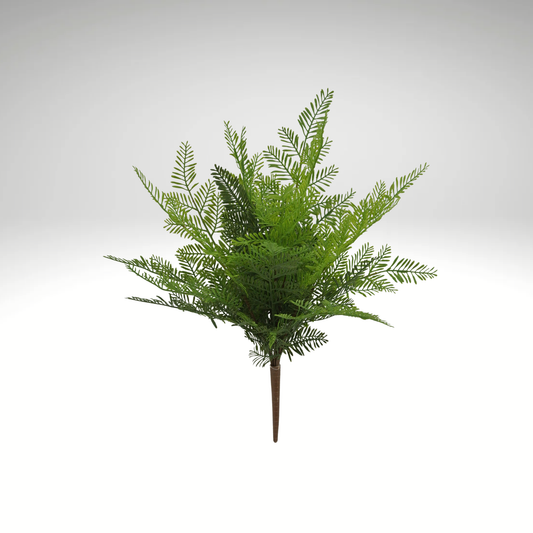 Real Touch Fern Bundle Artificial Greenery Bush 18in-84821-UV Golden Bell