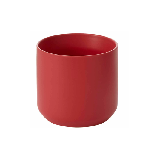 Red Ceramic Pot 4.75x4.5" | Modern Planter for Floral Arrangements & Home Decor Pioneer Imports