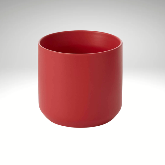 Red Ceramic Pot 4.75x4.5" | Modern Planter for Floral Arrangements & Home Decor Pioneer Imports