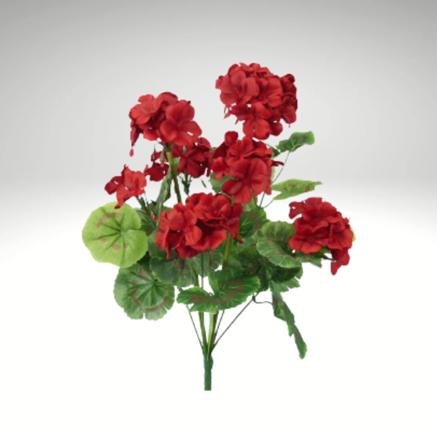 17 Inch Artificial Red Geranium Bush for Wreaths Arrangements and Decor-35043RD Liberty Floral