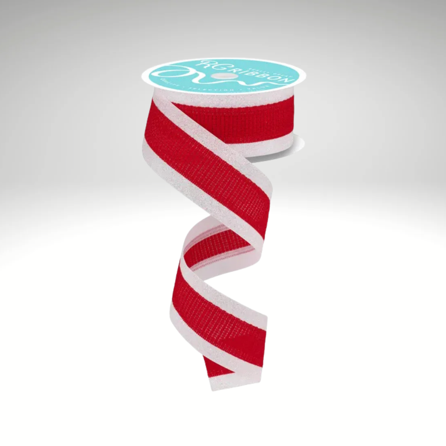 1.5"x10yd Red & White Iridescent Glitter Christmas Wired Ribbon – Holiday Ribbon for Bows & Wreaths-RG0823324 Craig Bachman