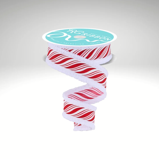 1.5"x10yd Peppermint Twist Wired Ribbon – Red & White Christmas Ribbon for Bows & Wreaths-RGC828727 Craig Bachman