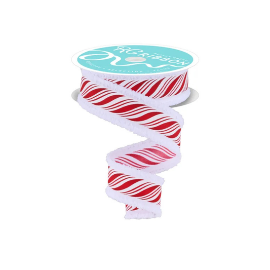 1.5"x10yd Peppermint Twist Wired Ribbon – Red & White Christmas Ribbon for Bows & Wreaths-RGC828727 Craig Bachman