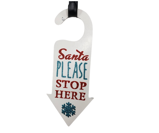 13" MDF Wooden Christmas Door Hanger - Choose White or Red - Wreath Supplies and Festive Decor TCTCrafts