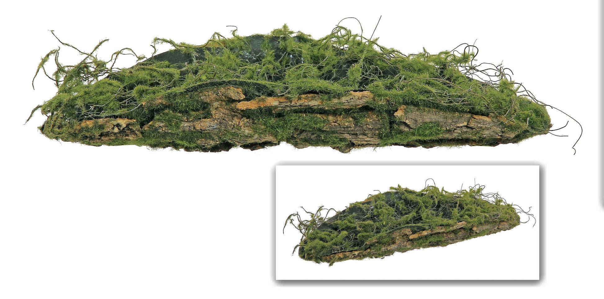 18" Small Tree Fern Bark Floral Arrangement Container - Dark Brown/Green (S1496/S) Select Artificials