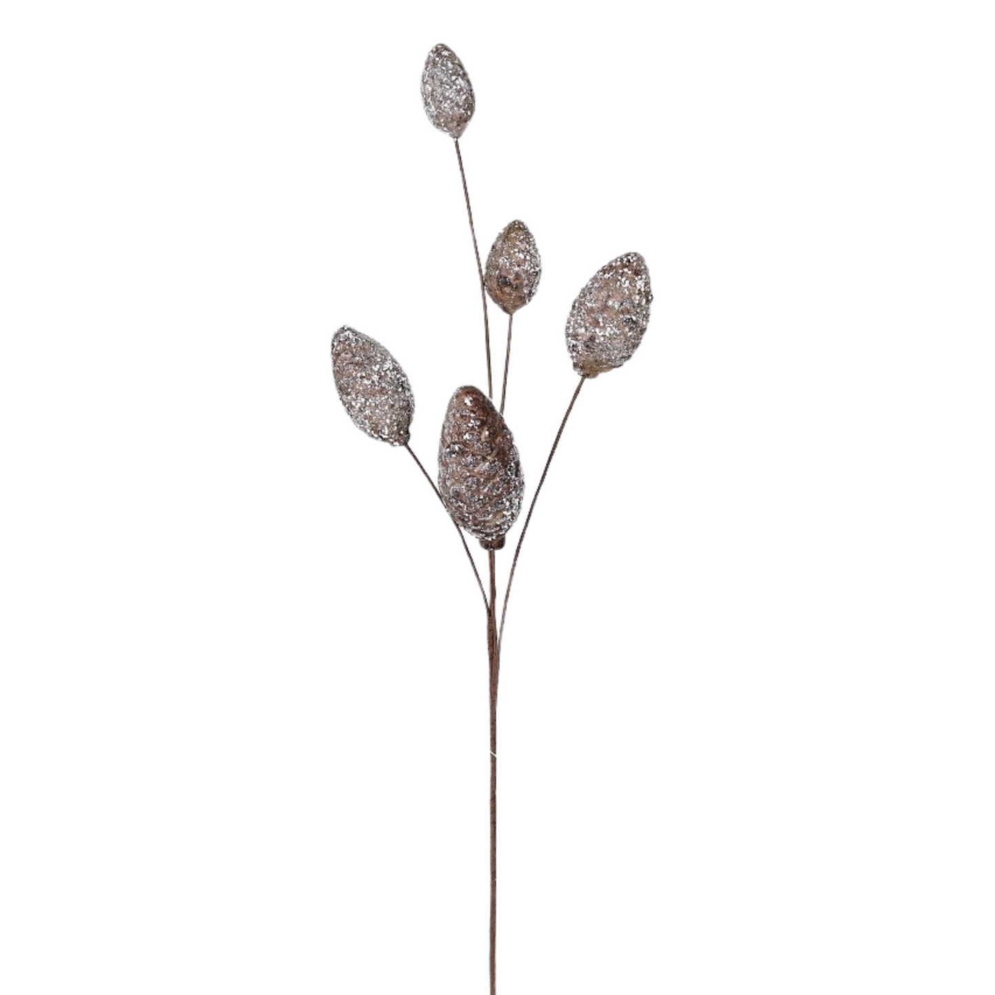 32" Snowy Pinecone Spray – Glittered Artificial Winter Stem for Christmas Decor Impressive Enterprises, Inc.