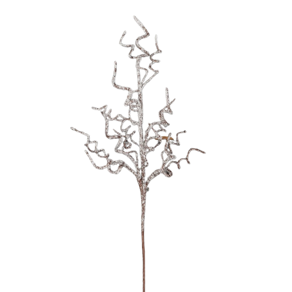 Snowy Glittered Curly Branch | Frosted Winter Twig Stem | 24" Branch-ISB67330 Impressive Enterprises, Inc.