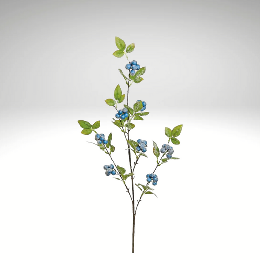 31" Artificial Snowy Blue Berry Spray | Winter Decor Pick-XB582-B Select Artificials