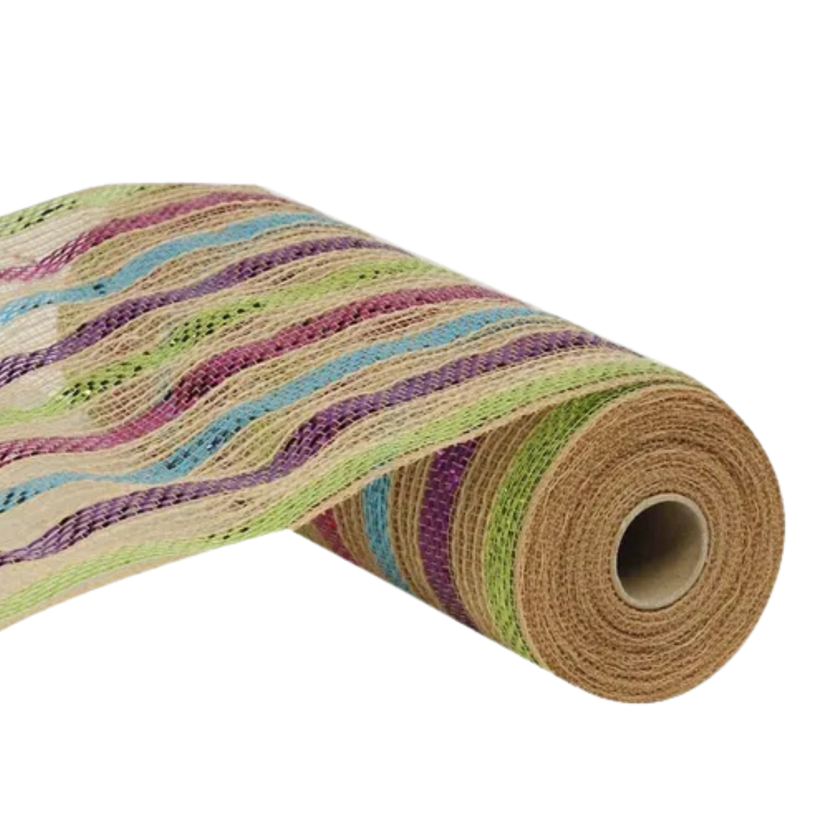 Natural Multi Stripe Deco Mesh 10.25 Inch x 10 Yards-RY801417 Craig Bachman