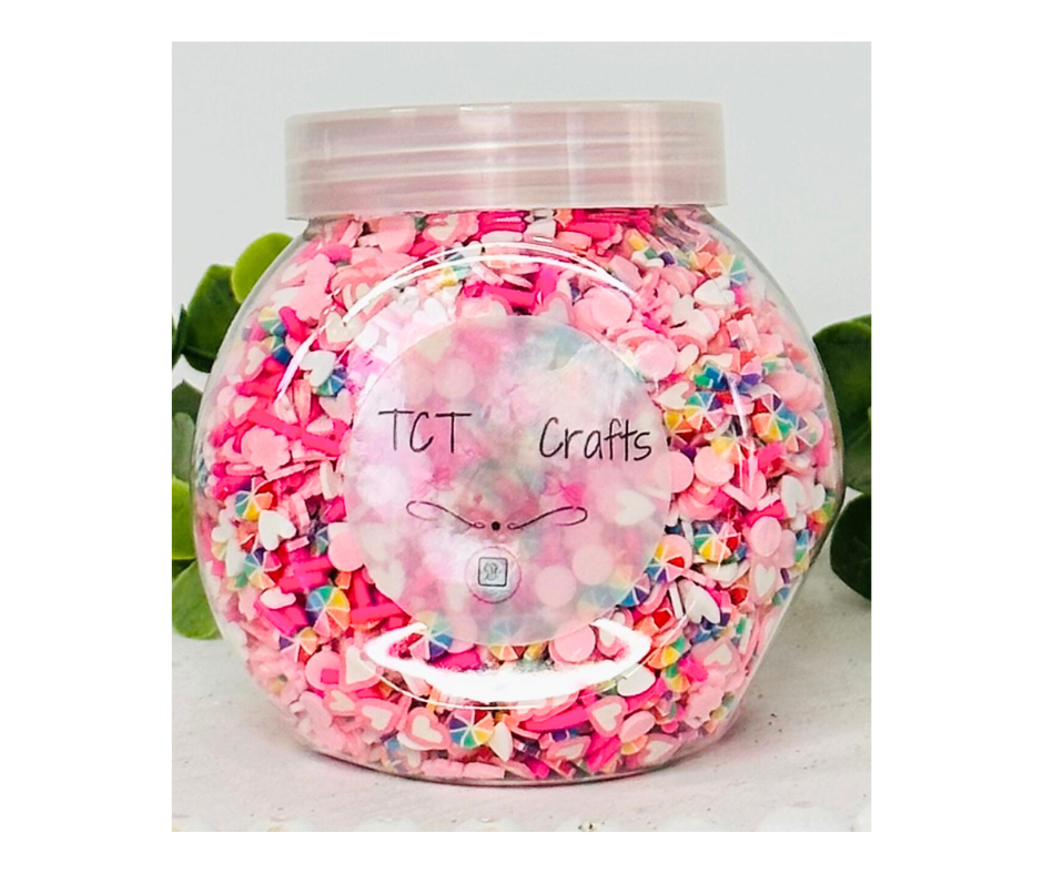 150g Spring Pastel & Rainbow Polymer Clay Sprinkle Mix - Perfect for Fake Bakes, Clay Art, Slime - Bright, Cheerful, and Festive TCTCrafts