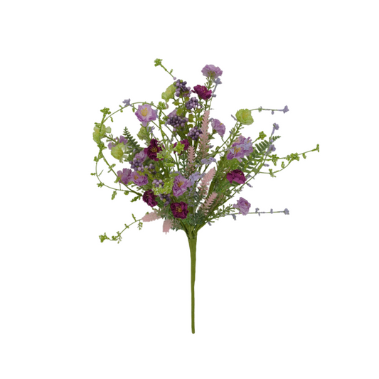 20” Artificial Lavender & Purple Wildflower Bush-64847-LVPUGN