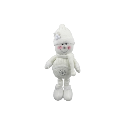 Adorable White Standing Snowman with Beanie and Scarf | 20" Winter Christmas Decor by TCT Crafts -85079WT