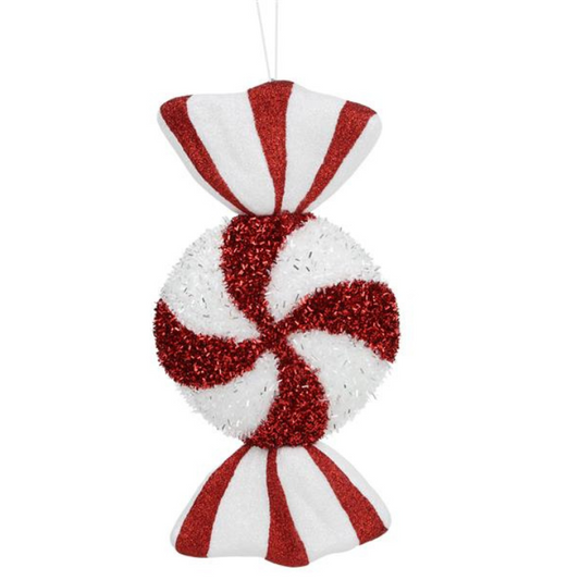 Red & White Candy Ornament | 11" Peppermint Foam Christmas Decor-XJ448537 Craig Bachman