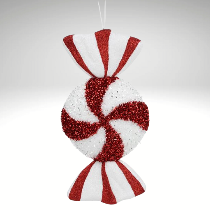 Red & White Candy Ornament | 11" Peppermint Foam Christmas Decor-XJ448537 Craig Bachman