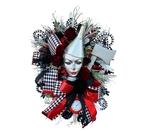 Large Halloween Tinman Mannequin Head Halloween Wreath-TCT1634 TCT Crafts