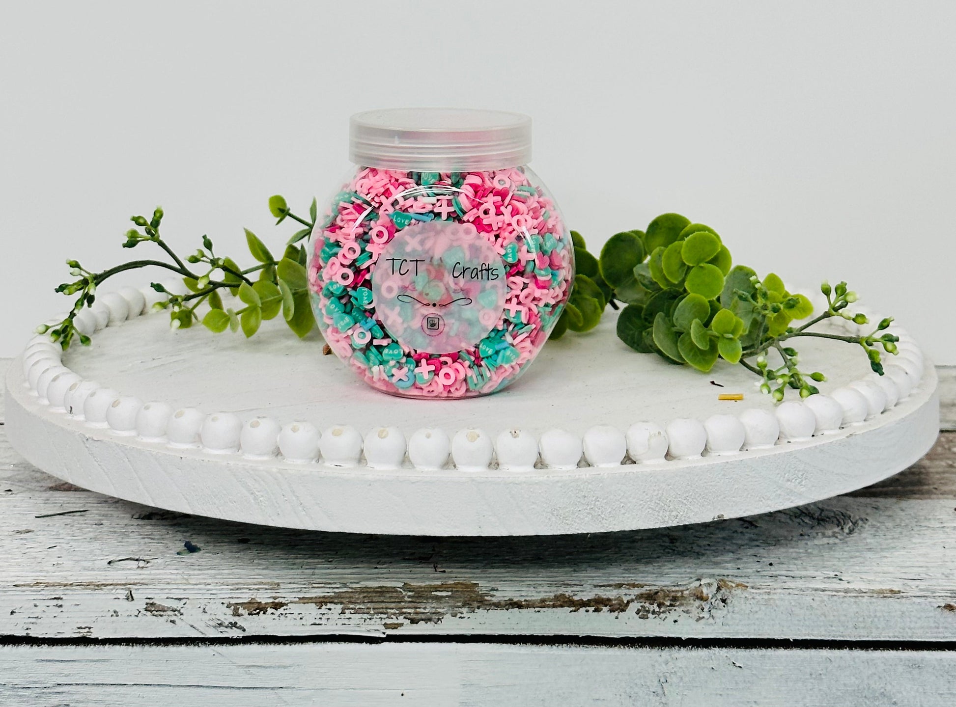 150g Pastel Love Valentine's Polymer Clay Sprinkle Mix - Ideal for Fake Bakes, Clay Art, Slime - Soft, Romantic, and Festive TCTCrafts