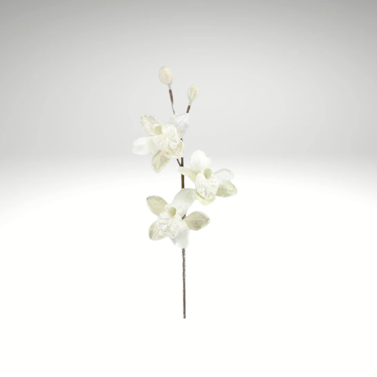 22” Pearl Velvet Beaded Orchid Stem – Elegant Faux Floral for Holiday or Wedding Decor-XS707366 Craig Bachman