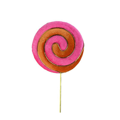 Colorful Plush Lollipop Spray | 23" Pink, Orange, and Gold Candy Decor -57115PKOR Liberty Floral