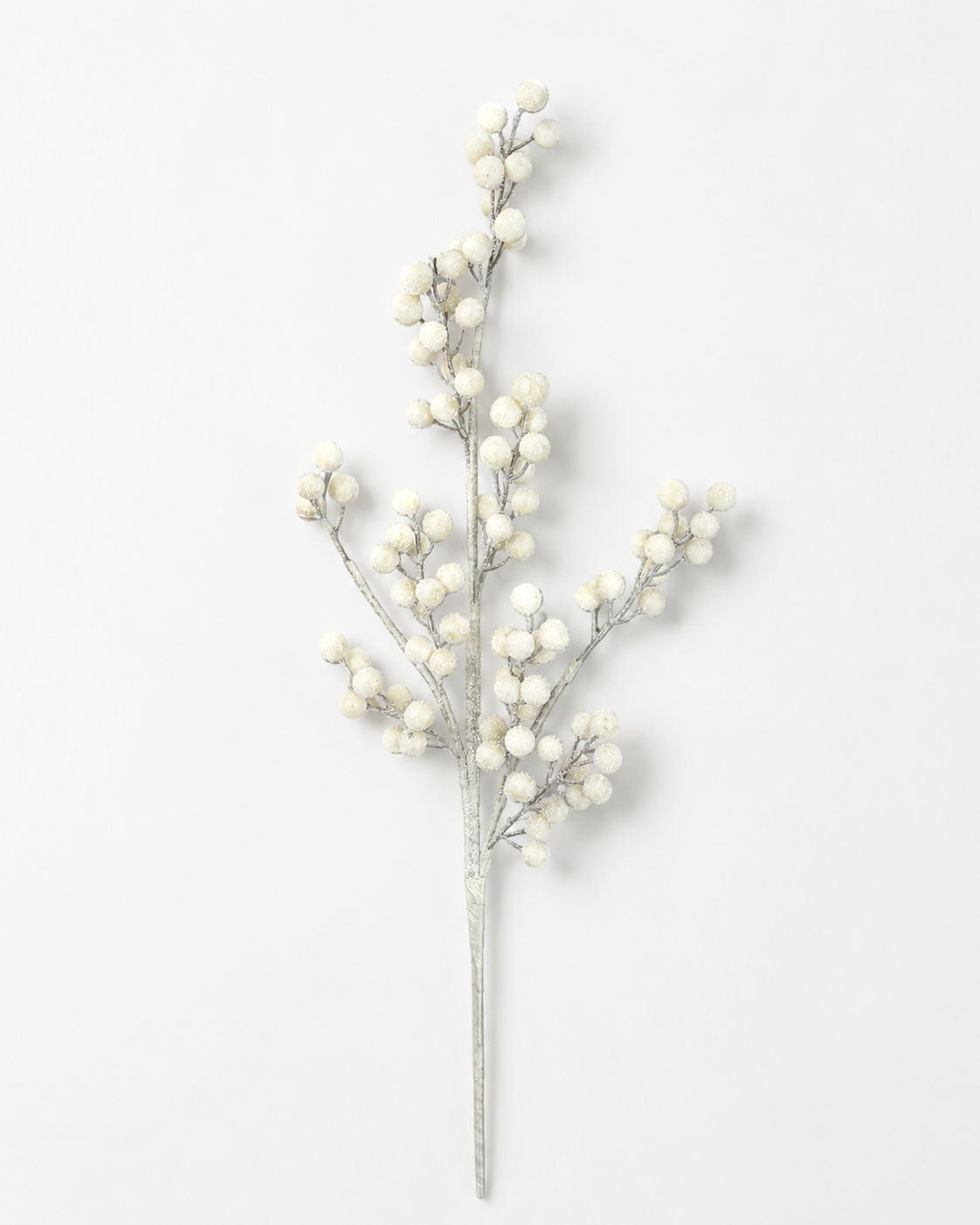 Artificial White Berry Spray — 31 Inch Frosted Christmas Wreath Supply for Wreaths, Swags, and Holiday Arrangements-85861WT Liberty Floral