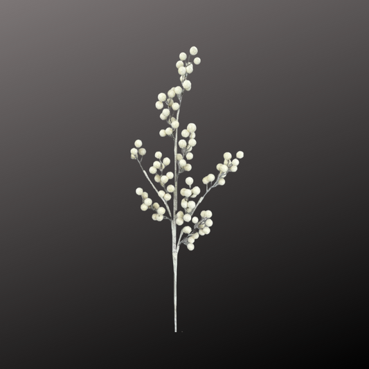31” White Glitter Berry Spray – Sparkling Foam Holiday Pick for Wreaths, Trees & Winter Floral Designs Liberty Floral