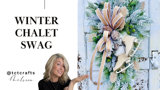 Digital Download: Winter Chalet Holiday Swag Tutorial | PDF + Video Link | DIY Craft Tutorial TCT Crafts
