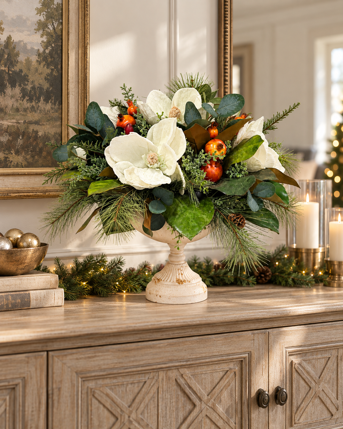 Williamsburg Magnolia Fruit Christmas Arrangement TCT Crafts
