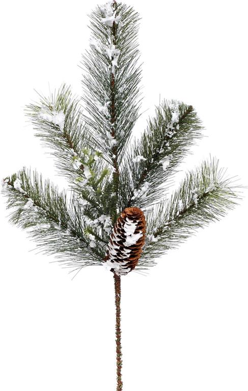 Frosted Pine Pinecone Pick | Snowy Woodlands Christmas Stem | 20" Pick-X2393-GW Select Artificials