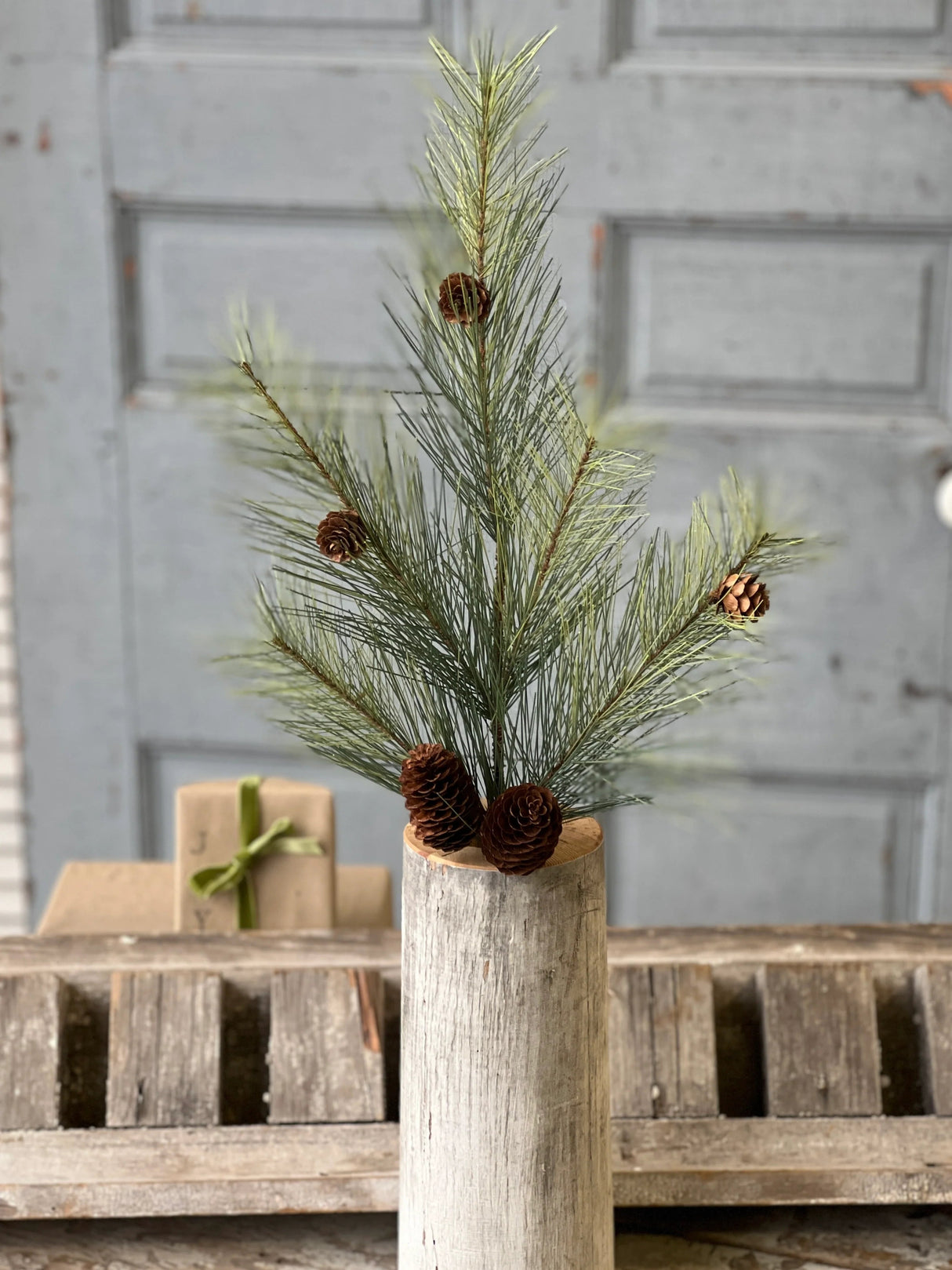 Southern Pine Spray with Natural Pinecones-XLA23360 Lancaster & Vintage
