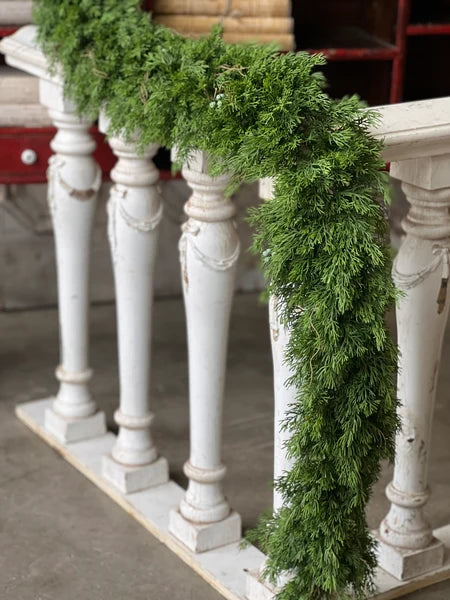 Dripping Cedar Garland | Lush Emerald Greenery | 6' Draping Garland-XVP5009 Lancaster & Vintage