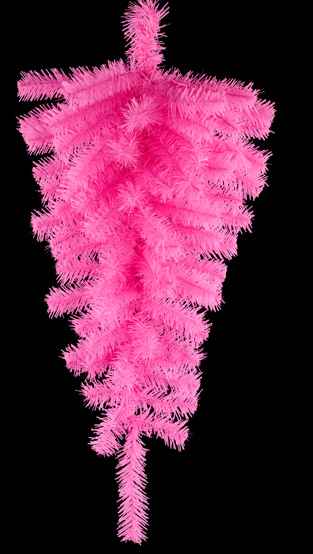 30" Hot Pink Artificial Pine Teardrop Swag - DIY Valentine's Decor, Flamingo Theme, Party Base -XX930622