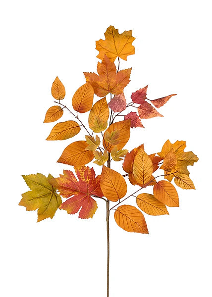 Fall Maple Leaf Spray | Autumn Fabric Foliage Stem | 29" Spray-HA1744 Craig Bachman