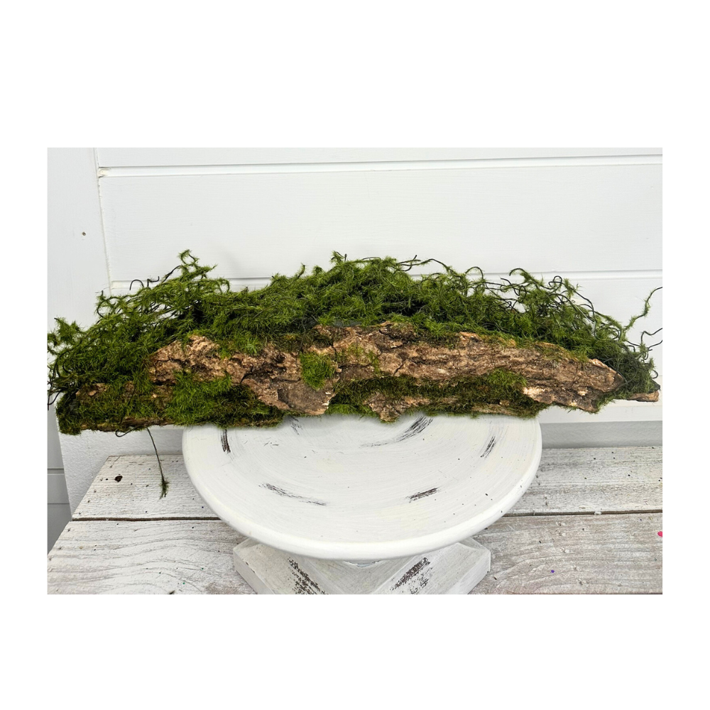 18" Small Tree Fern Bark Floral Arrangement Container - Dark Brown/Green (S1496/S) Select Artificials