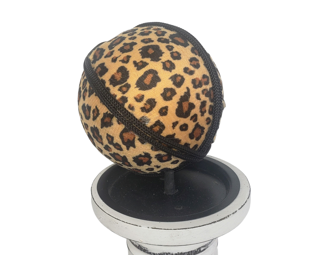 Exotic Elegance: 4-Inch Animal Print Fabric/Foam Ornament - Gold/Brown-(128892) TCT Crafts