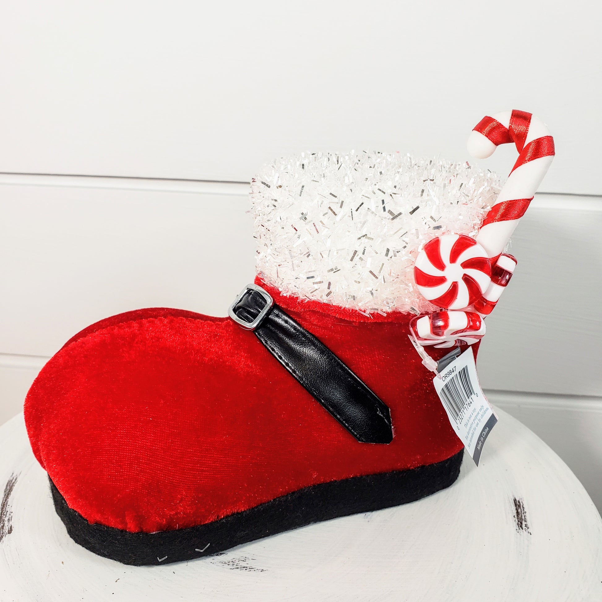 OR9847-7.5"Lx6"H Santa Boot Ornament/Decor Item - TCTCrafts