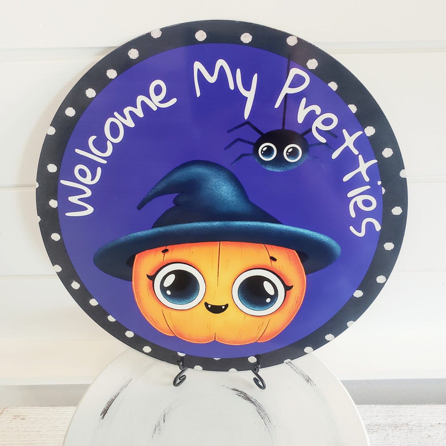 TCT1403-Cute Halloween Pumpkin Witch Sign TCT Crafts