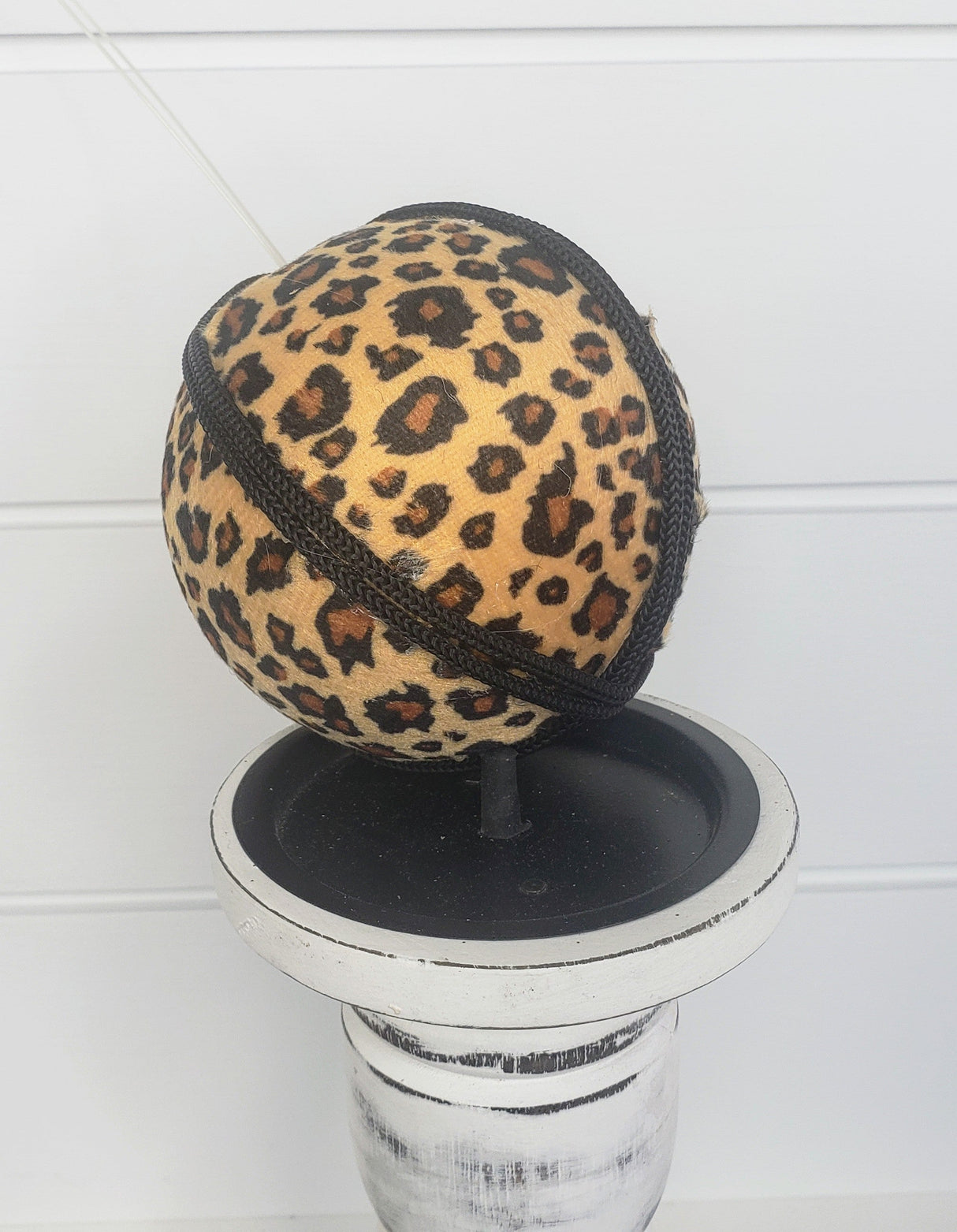 Exotic Elegance: 4-Inch Animal Print Fabric/Foam Ornament - Gold/Brown-(128892) TCT Crafts