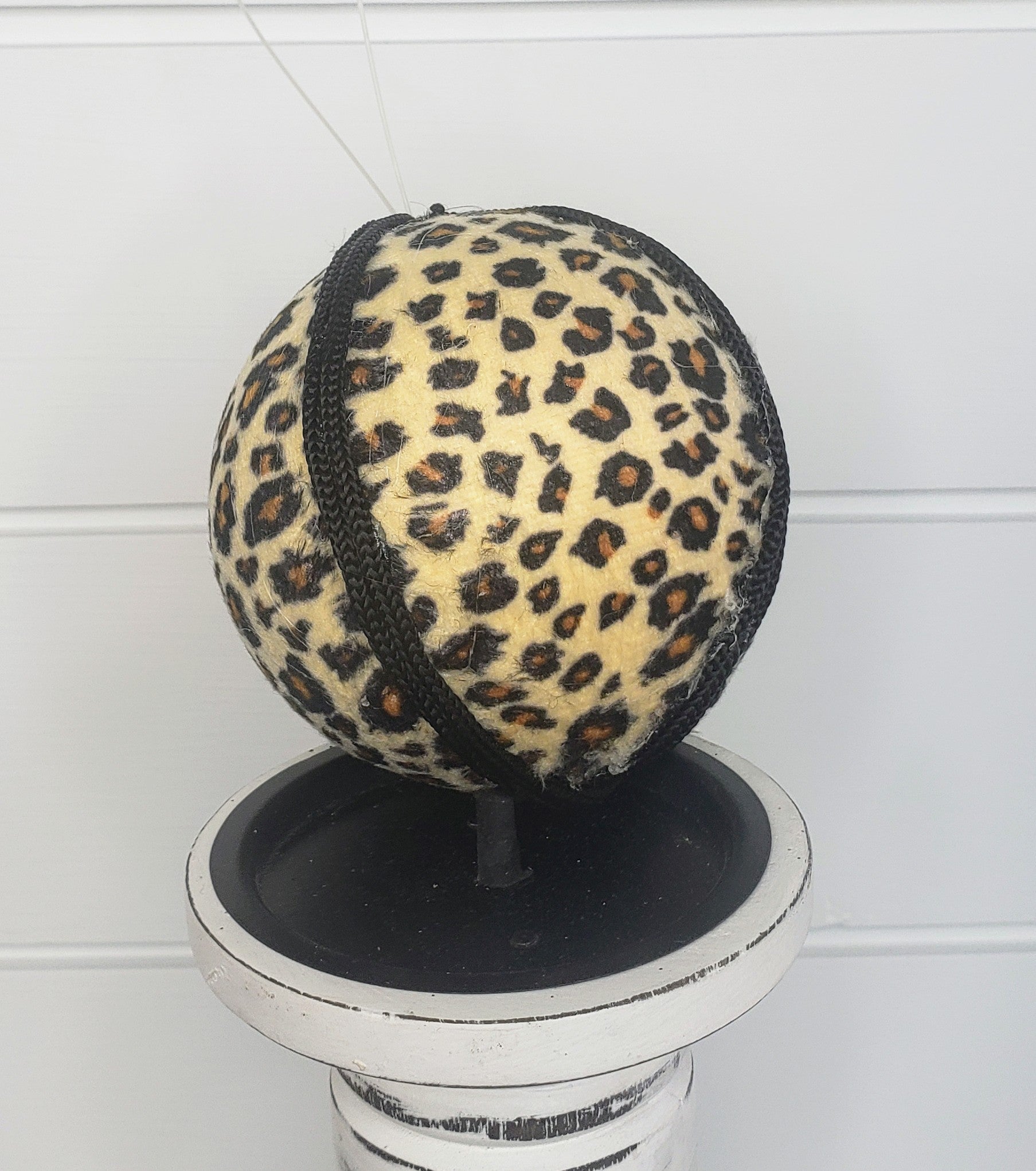 Natural Elegance: 4-Inch Animal Print Fabric/Foam Ornament - Natural Brown-(128893) TCT Crafts