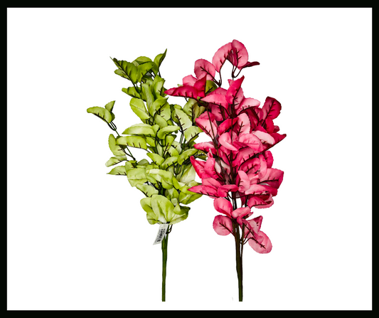 19H" Artistic Leaf Spray - Artificial Greenery in Choice of Vibrant Lime Green or Romantic Rose Pink-FG571931/FG571938 TCT Crafts