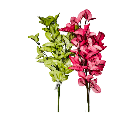 19H" Artistic Leaf Spray - Artificial Greenery in Choice of Vibrant Lime Green or Romantic Rose Pink-FG571931/FG571938 TCT Crafts
