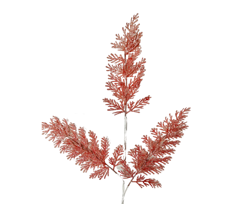 Winter Wonderland Cedar Spray - 26.5 Inches of Pink Snow-Kissed Elegance-XS221615 TCT Crafts