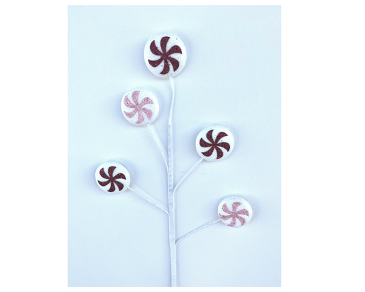 Festive 22" Peppermint Glitter Spray - Red, Pink, and White Delight-XS9956K1 Craig Bachman