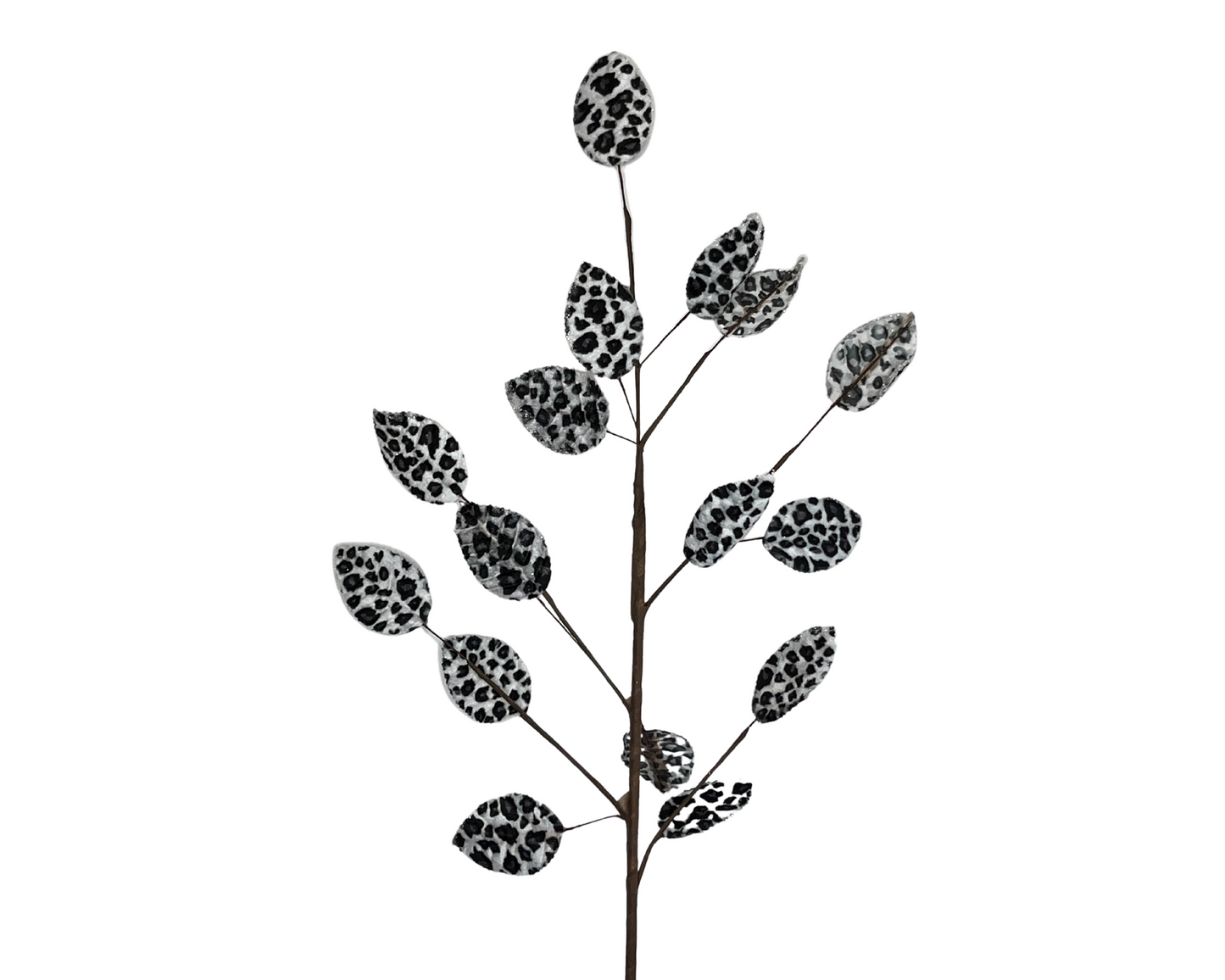 Elegant Frost: 32-Inch Snow Leopard Leaves Spray-(128705) TCT Crafts
