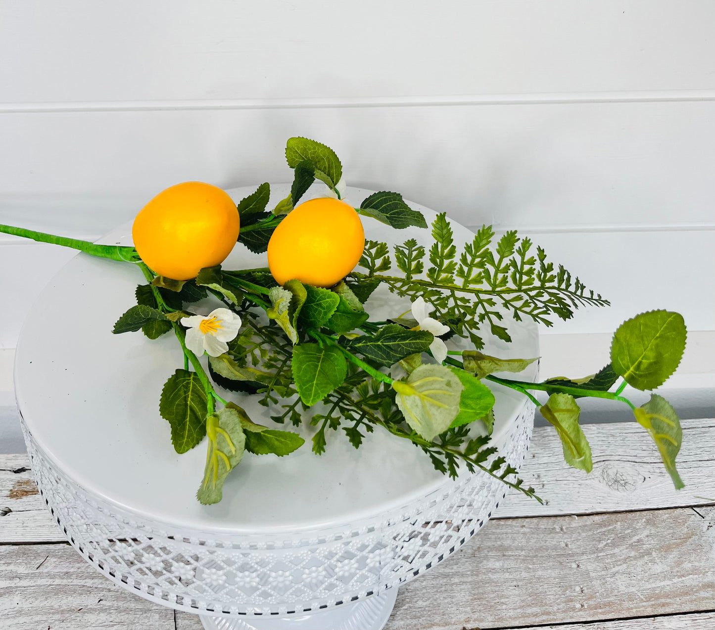 24" Artificial Mixed Greenery Lemon Spray - Fresh and Vibrant Accent-EC8265 TCT Crafts
