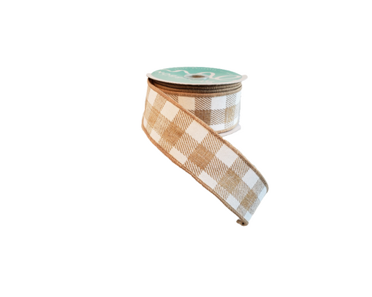 1.5"x10yd Striped Check on Royal Ribbon - Classic Elegance for Timeless Crafts and Decor-RG01799JW TCT Crafts