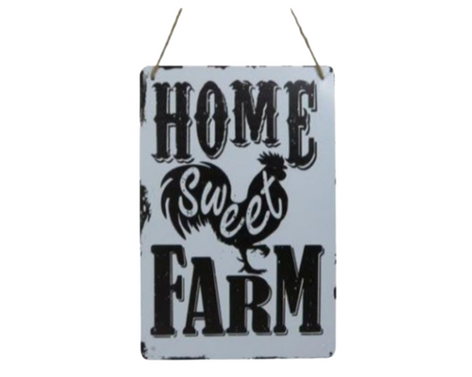 "Home Sweet Farm" Rooster Metal Sign - Rustic Farmhouse Decor-CM2201 TCT Crafts