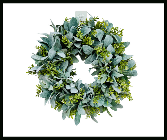 Everyday Lambs Ear Front Door Wreath-TCT1622 TCT Crafts