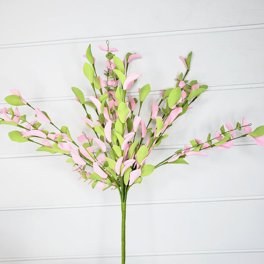 Radiant Elegance: 21-Inch Foam Eva Leaf Bush in Pink and Green-FG539922 TCT Crafts