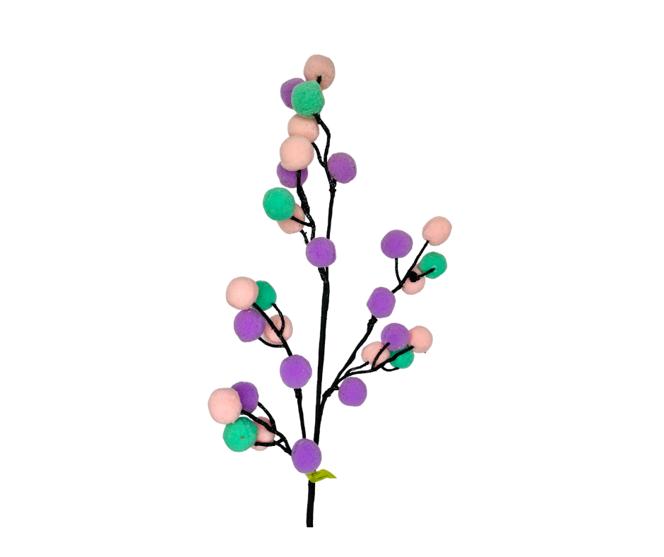 Whimsical 28-Inch Felt Ball Spray - Playful Pop of Color for Your Decor-56892 TCT Crafts