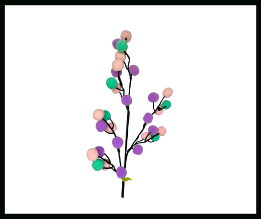 Whimsical 28-Inch Felt Ball Spray - Playful Pop of Color for Your Decor-56892 TCT Crafts